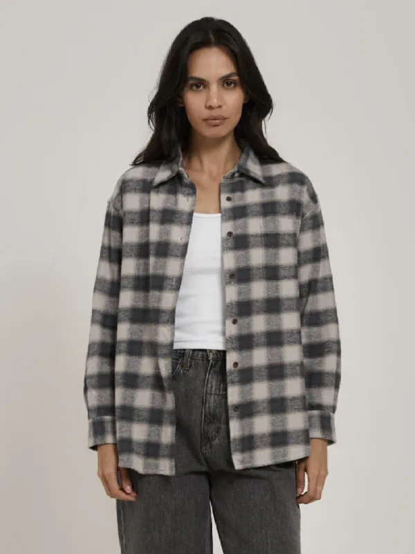 Womens Barrio Flannel Shirt - Petrol sold by Thrills
