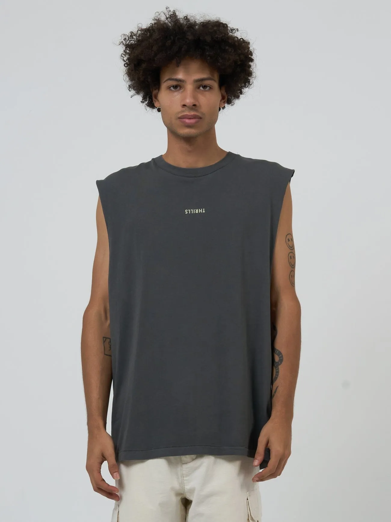 Minimal Thrills Merch Fit Muscle Tee - Merch Black sold by Thrills