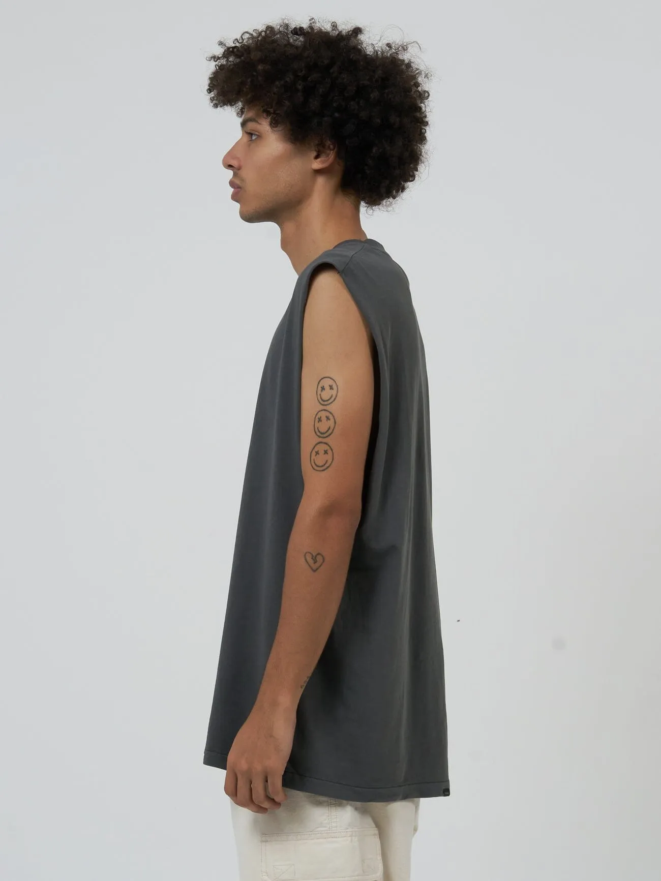 Minimal Thrills Merch Fit Muscle Tee - Merch Black sold by Thrills product image thumbnail 4