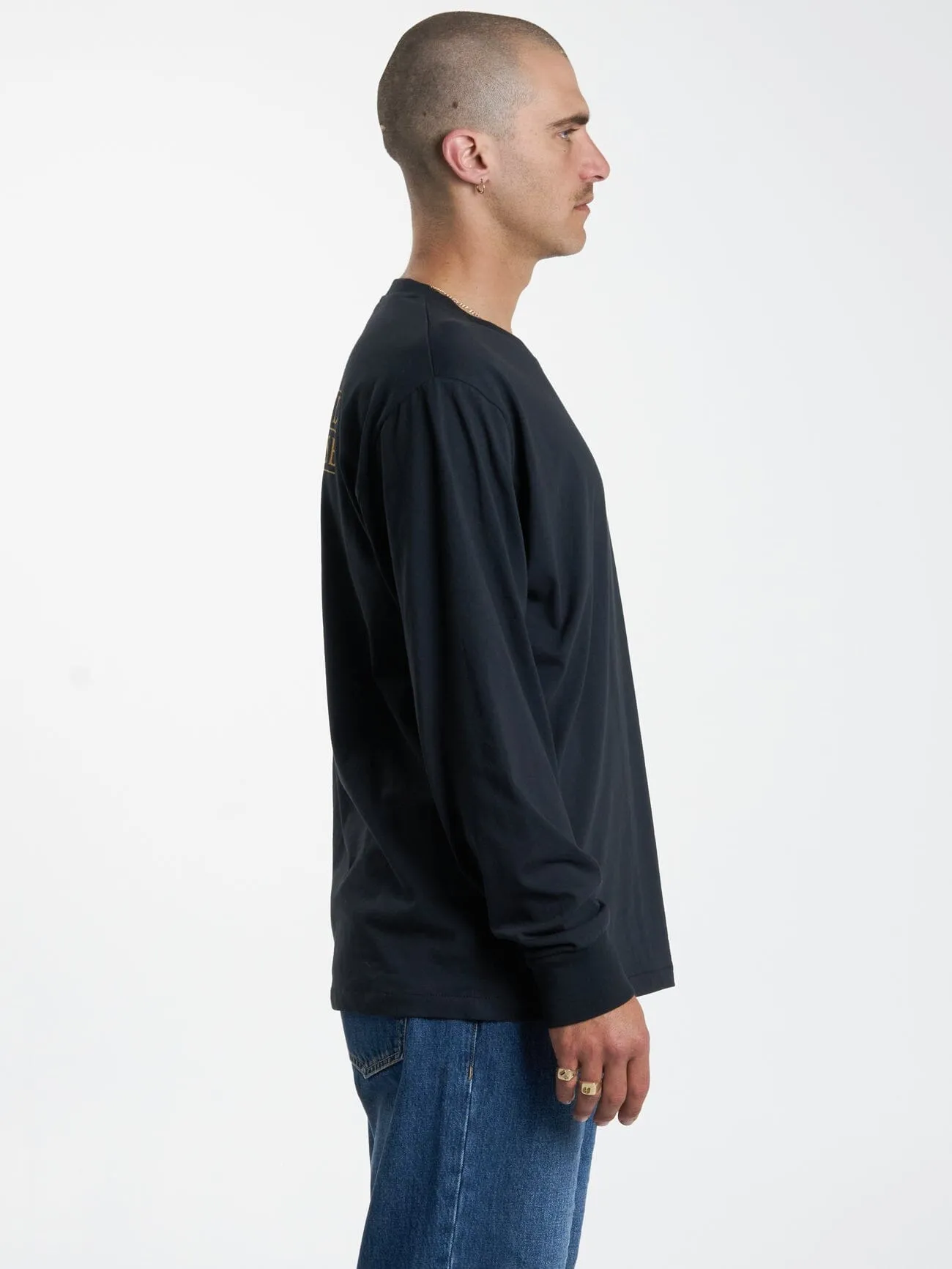 Silence Merch Fit LS Tee - Washed Black sold by Thrills product image thumbnail 4