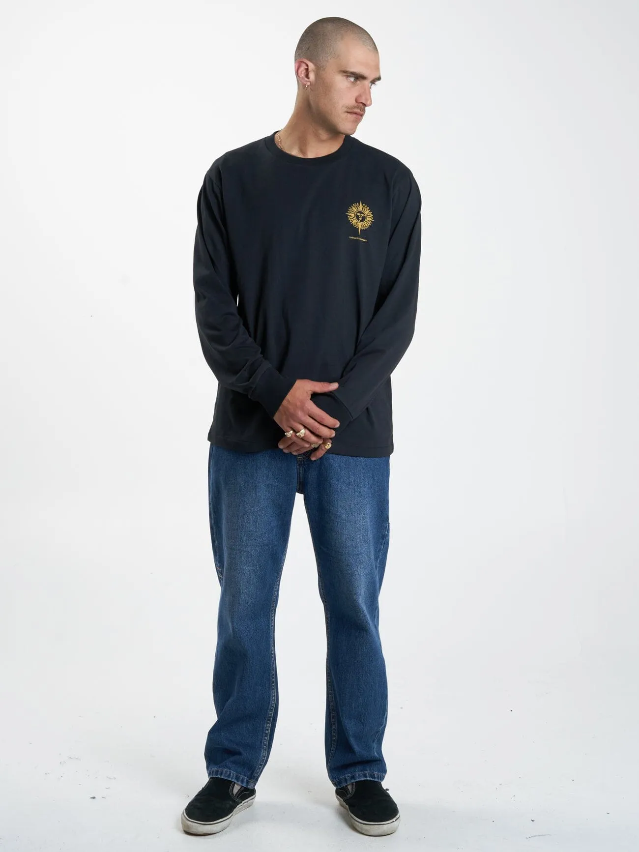 Silence Merch Fit LS Tee - Washed Black sold by Thrills product image thumbnail 5