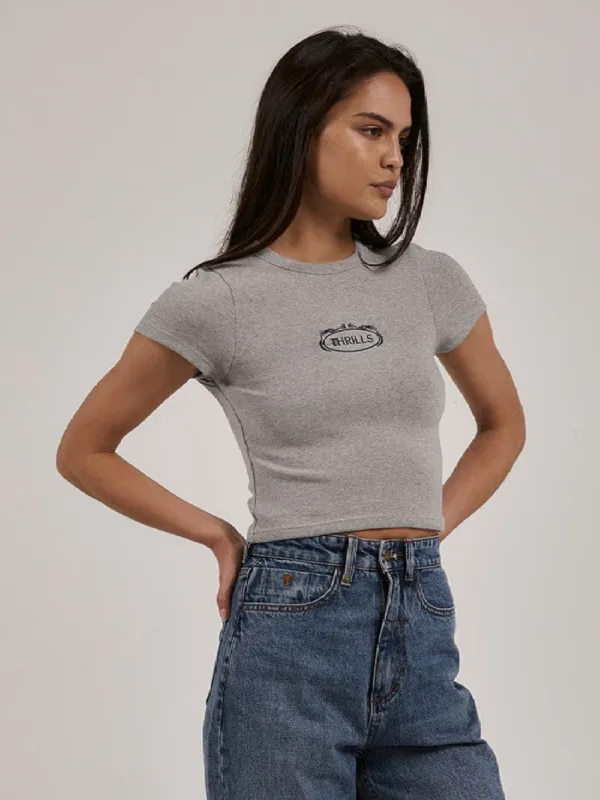 Coat Of Thrills Y2K Tee - Grey Marle made by Thrills