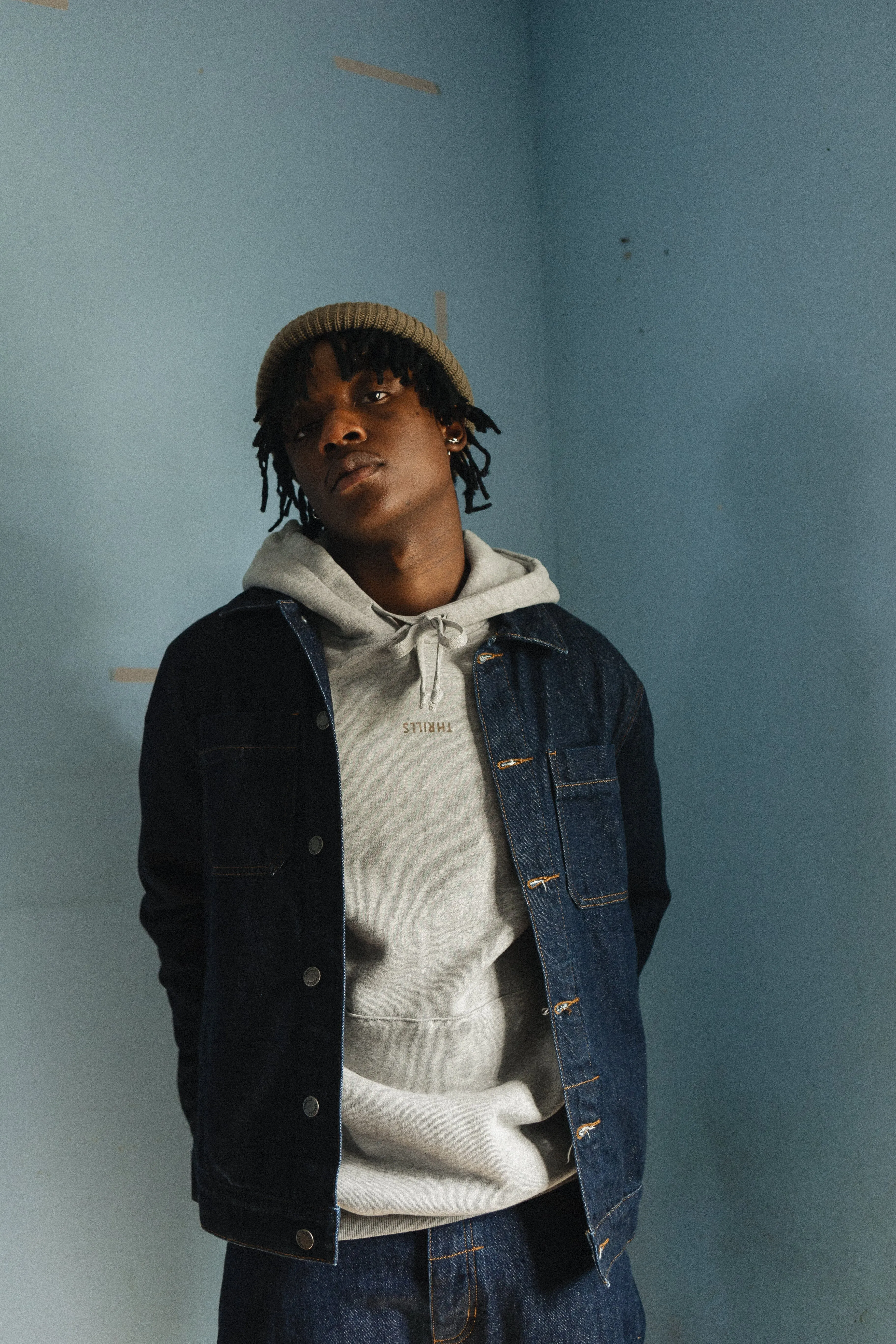 Minimal Thrills Slouch Pull On Hood - Grey Marle sold by Thrills product image thumbnail 5