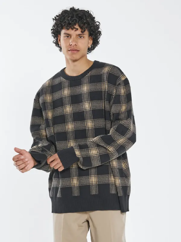 Now Then Crew Knit - Black sold by Thrills