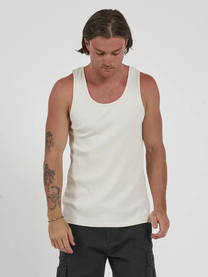 Endless Rib Tank - Heritage White sold by Thrills
