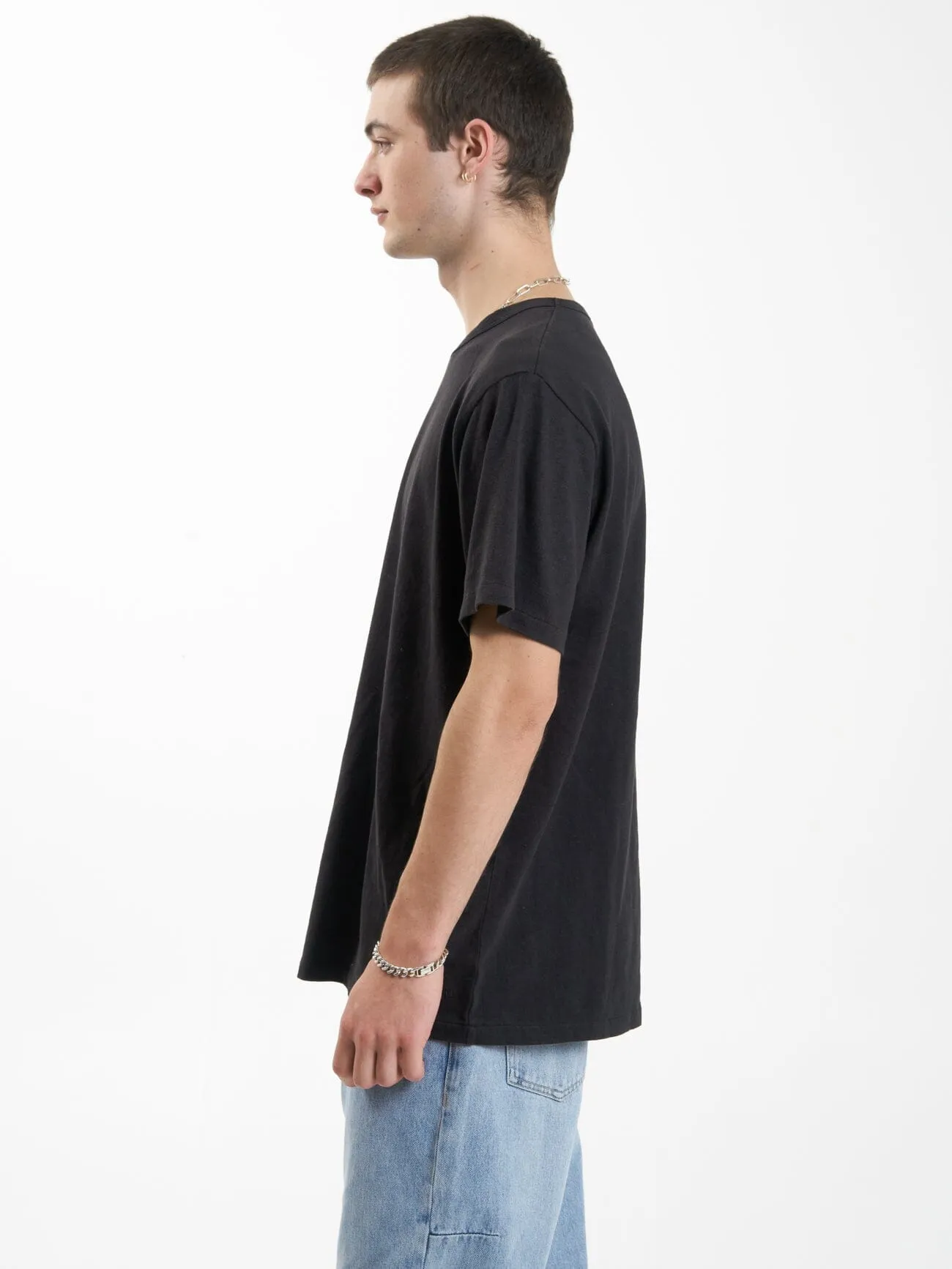 Hemp Thrills Embro Merch Fit Tee - Black sold by Thrills product image thumbnail 3
