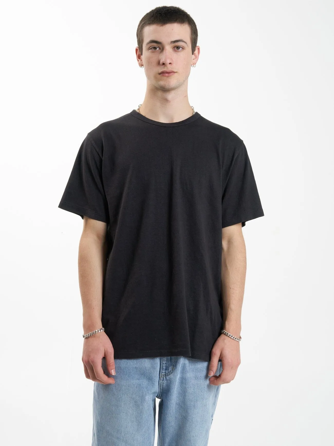 Hemp Thrills Embro Merch Fit Tee - Black sold by Thrills