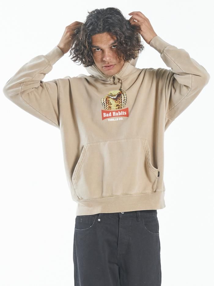 King Habits Slouch Pull On Hood - Washed Tan sold by Thrills product image thumbnail 3