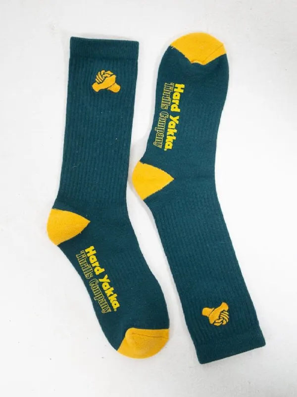 Hard Yakka x Thrills Beginning To Present Sock - Yakka Green sold by Thrills
