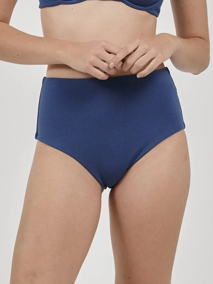 Adira High Waist Bikini Bottom - Botanical Blue sold by Thrills