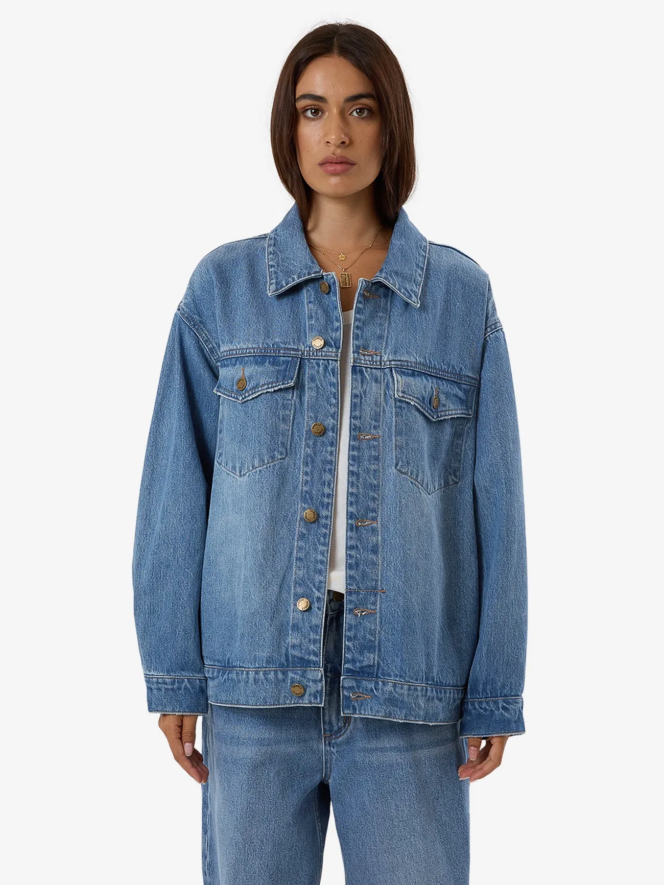 Morgan Jacket - Dark Dust Blue sold by Thrills