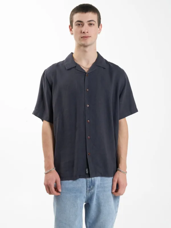 Hemp Minimal Thrills Bowling Shirt - Slate sold by Thrills