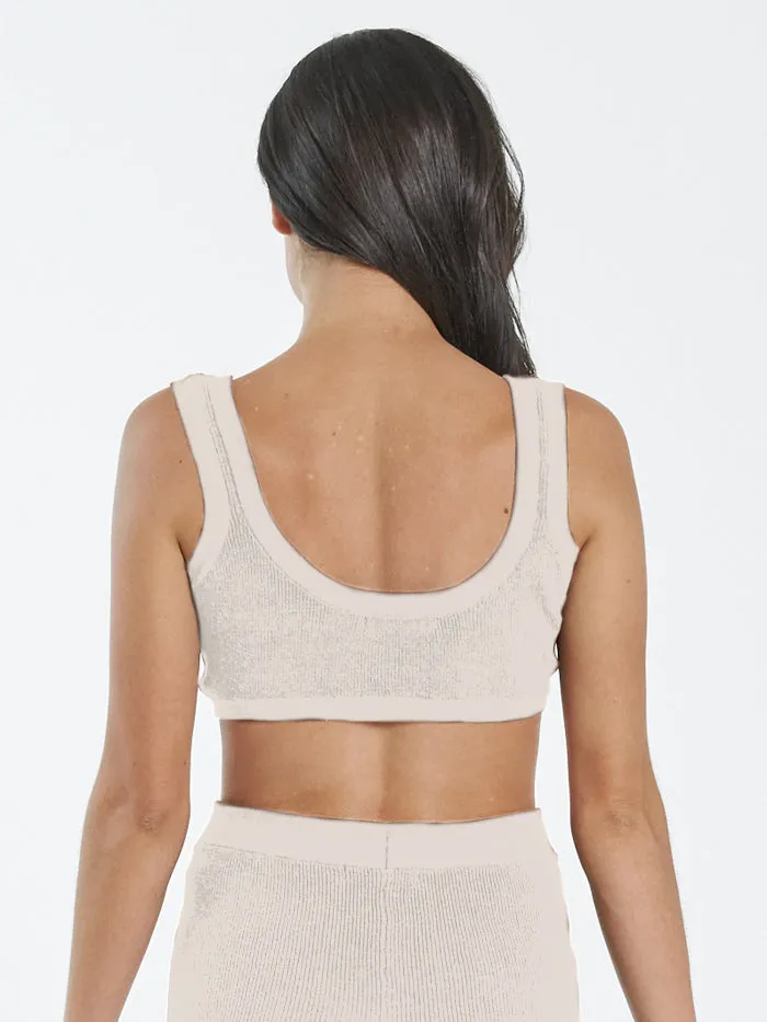 Claire Knitted Crop Top - Unbleached sold by Thrills product image thumbnail 2
