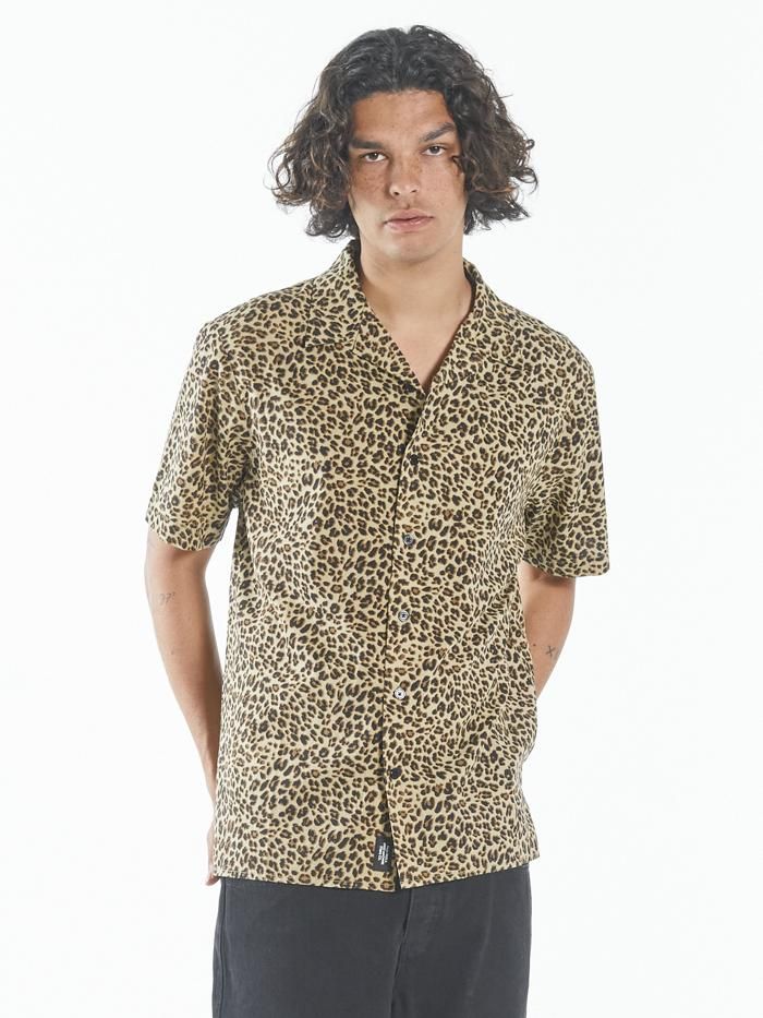 Mild Animal Bowling Shirt - Tan sold by Thrills