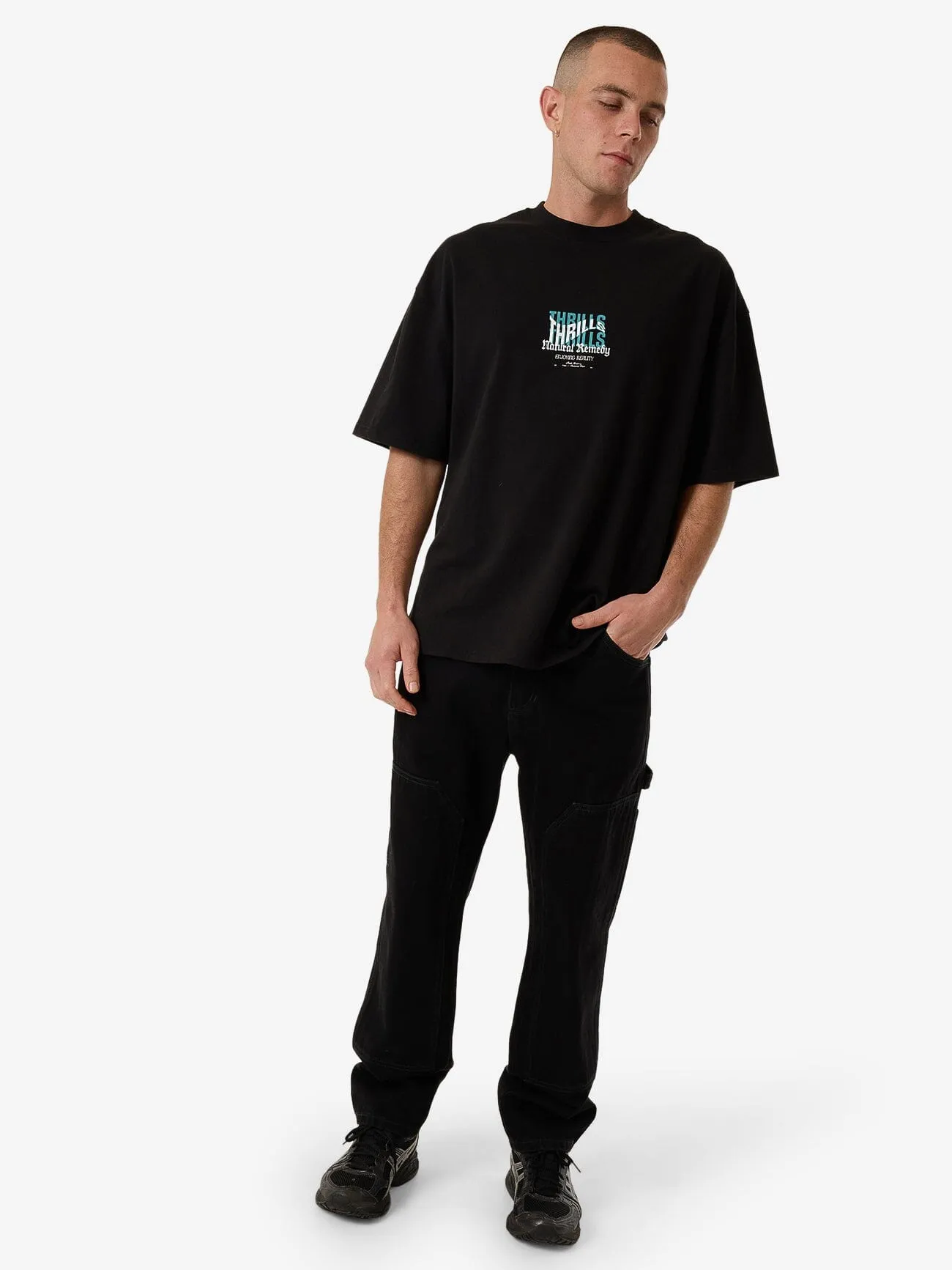 Carpenter Double Knee Pant - Black Rinse sold by Thrills product image thumbnail 5