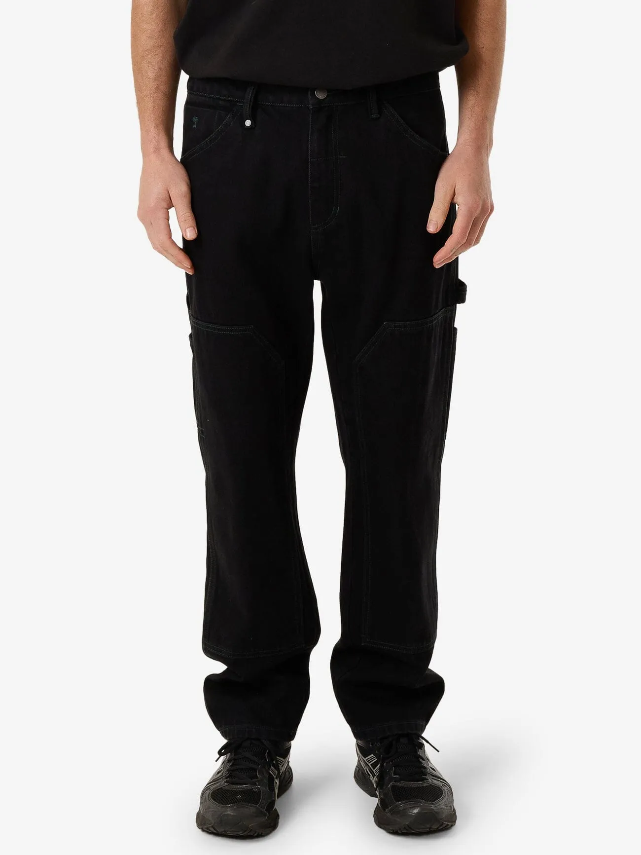 Carpenter Double Knee Pant - Black Rinse sold by Thrills