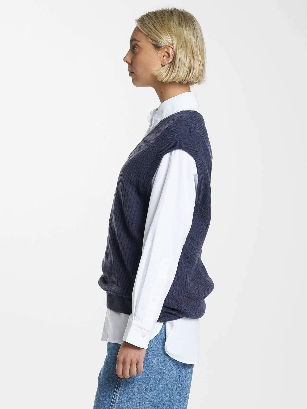Endless Knit Vest - Station Navy sold by Thrills product image thumbnail 4