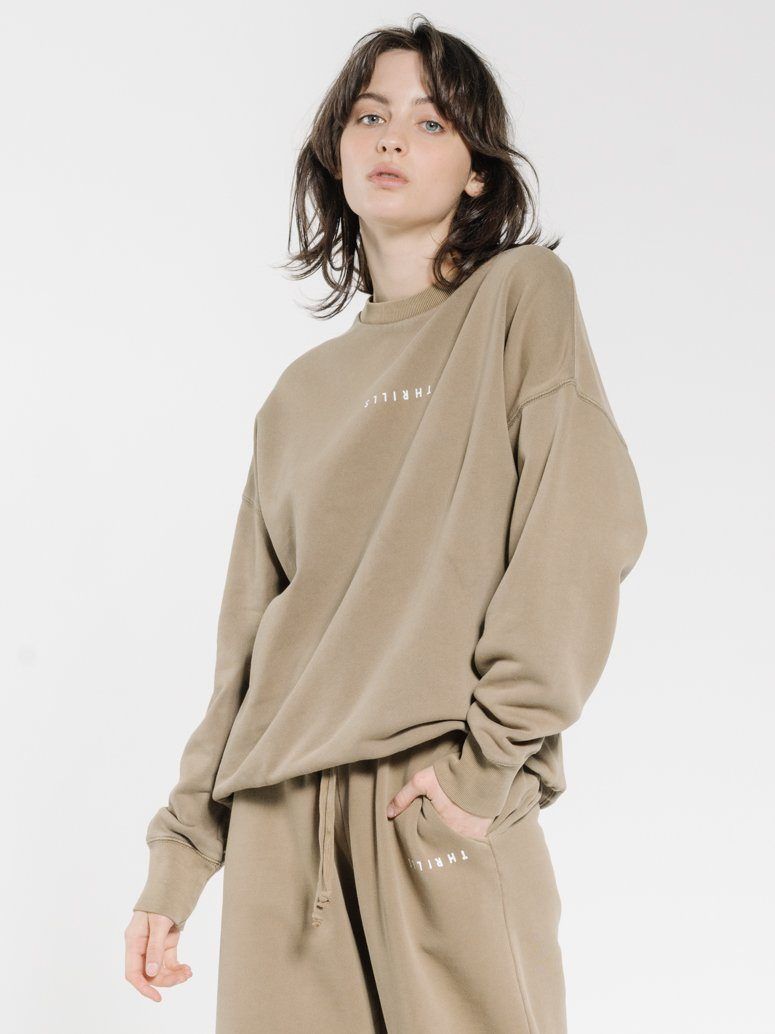 Minimal Thrills Slouch Crew - Moss sold by Thrills