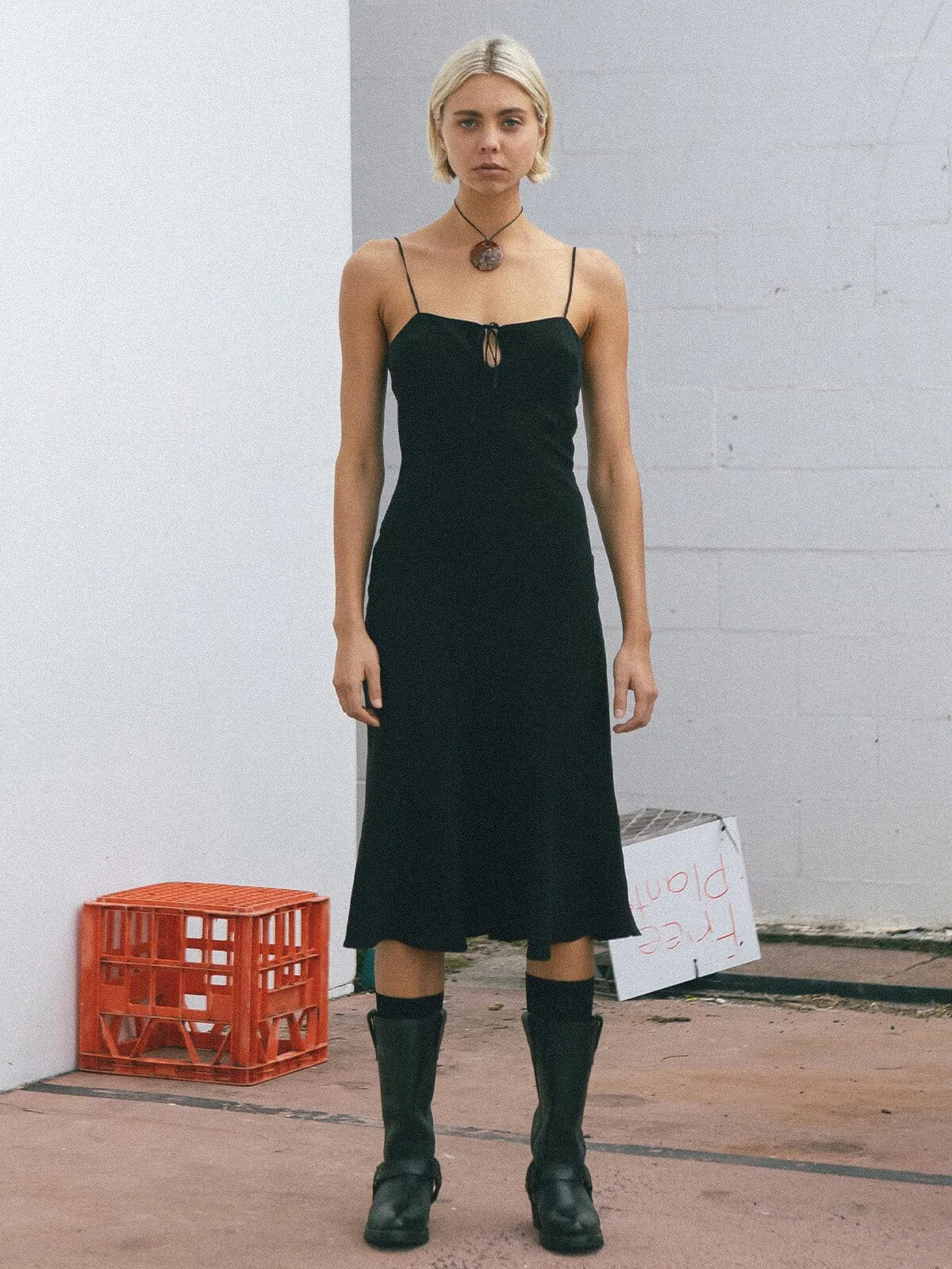 Natalia Slip Dress - Antique Black sold by Thrills