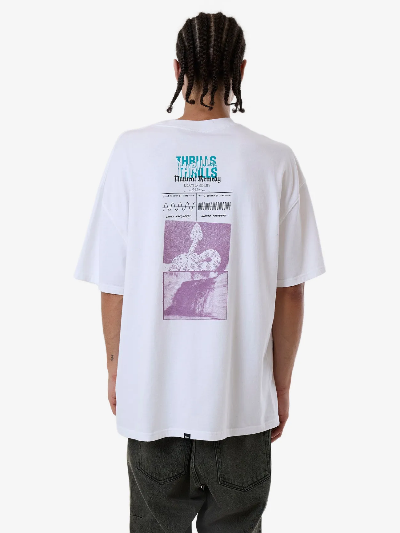 Natural Remedy Box Fit Oversize Tee - White sold by Thrills product image thumbnail 2