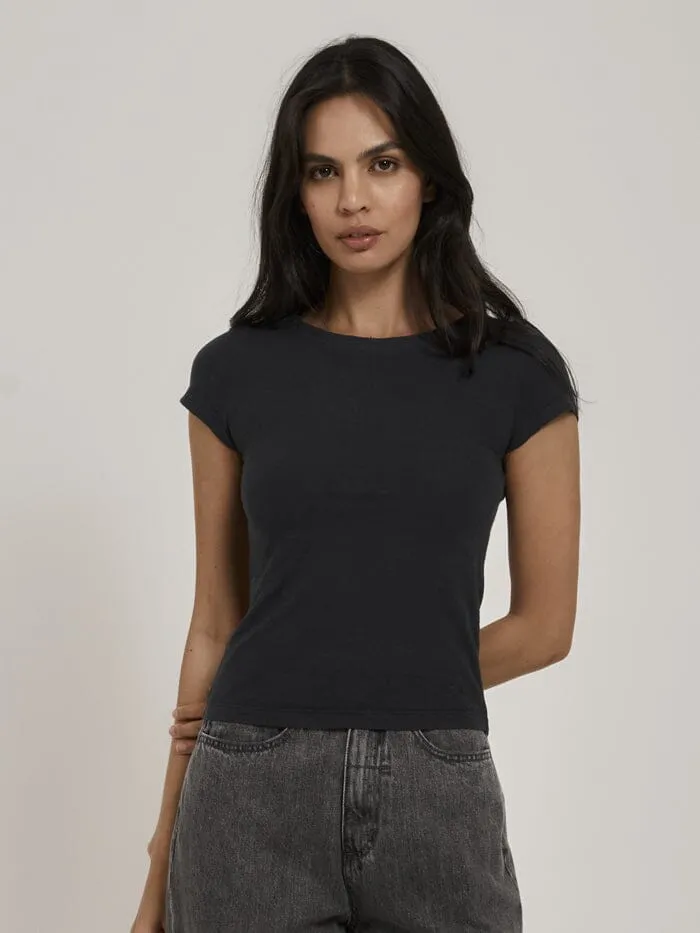 Hemp Cap Sleeve Tee - Petrol sold by Thrills