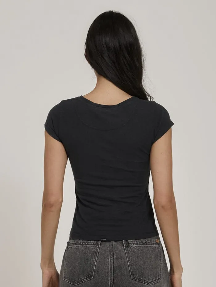 Hemp Cap Sleeve Tee - Petrol sold by Thrills product image thumbnail 2