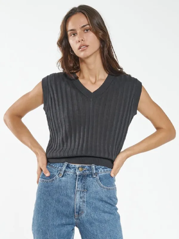 Maria Knit Vest - Black sold by Thrills