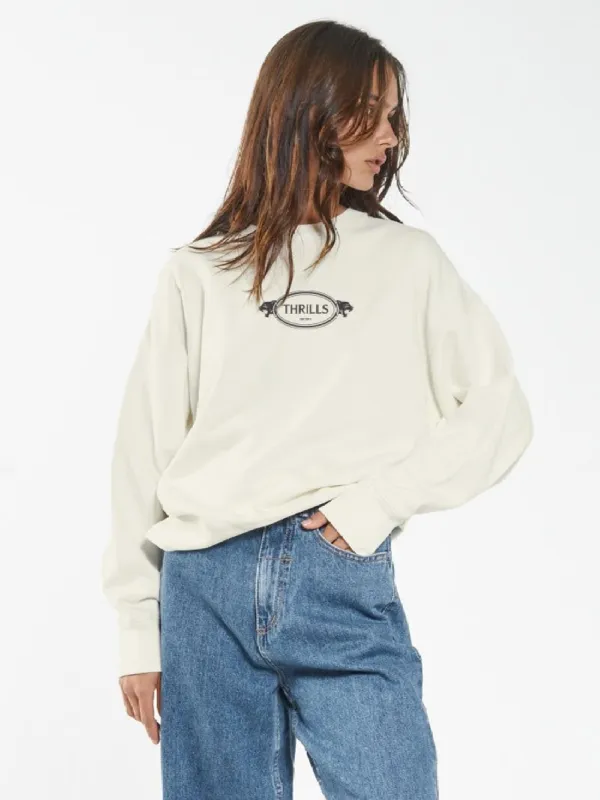 From The Beginning Slouch Crew - Heritage White sold by Thrills