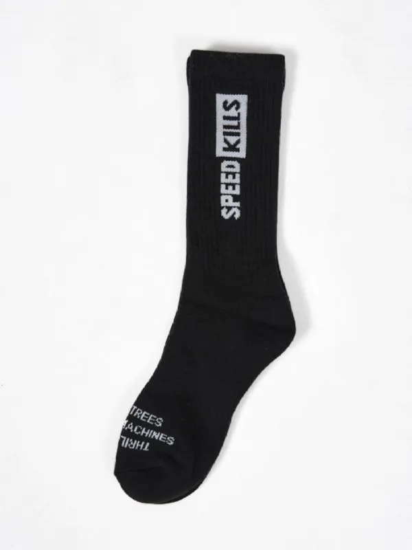 Speed Kills Sock - Black sold by Thrills