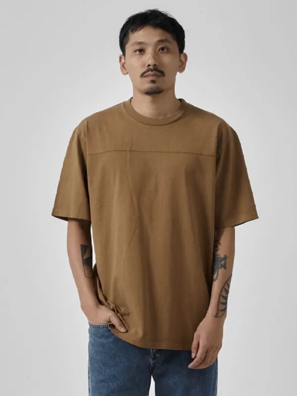 Thrills Union Oversize Fit Panel Tee - Tobacco sold by Thrills