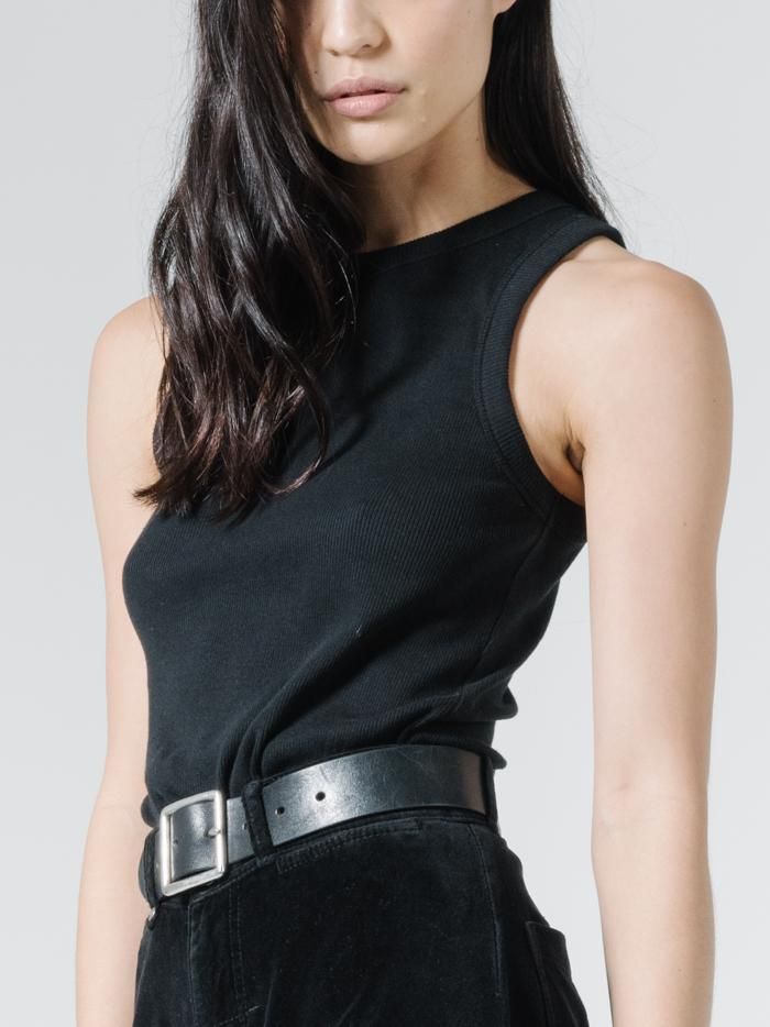 Amity Rib Tank - Black sold by Thrills product image thumbnail 4