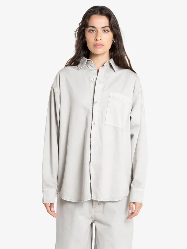 Austin Denim Shirt - Oyster Grey sold by Thrills