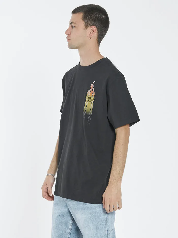 Flaming Dart Merch Fit Tee - Black sold by Thrills product image thumbnail 3