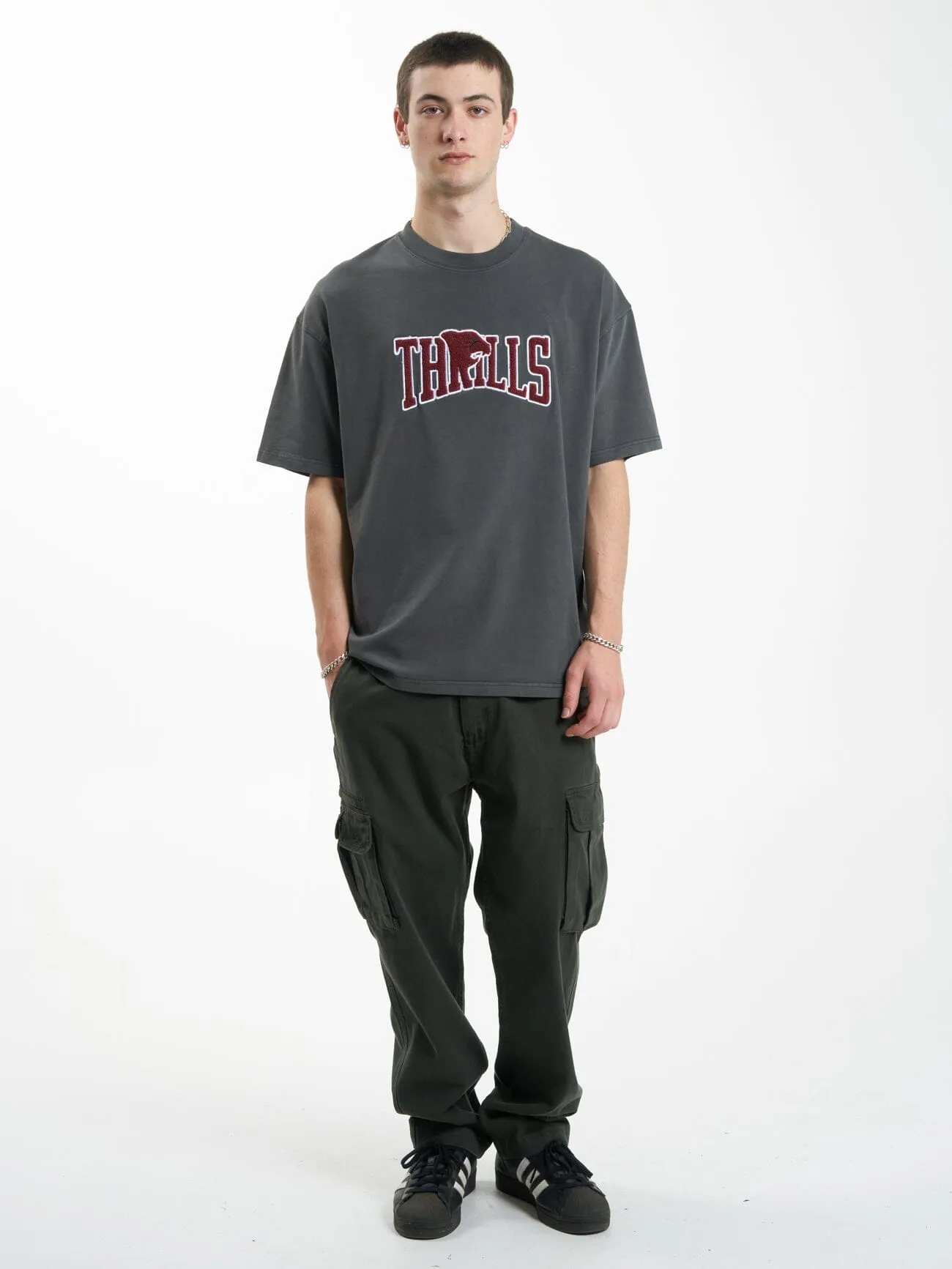 Stand Firm Box Fit Oversize Tee - Merch Black sold by Thrills product image thumbnail 5