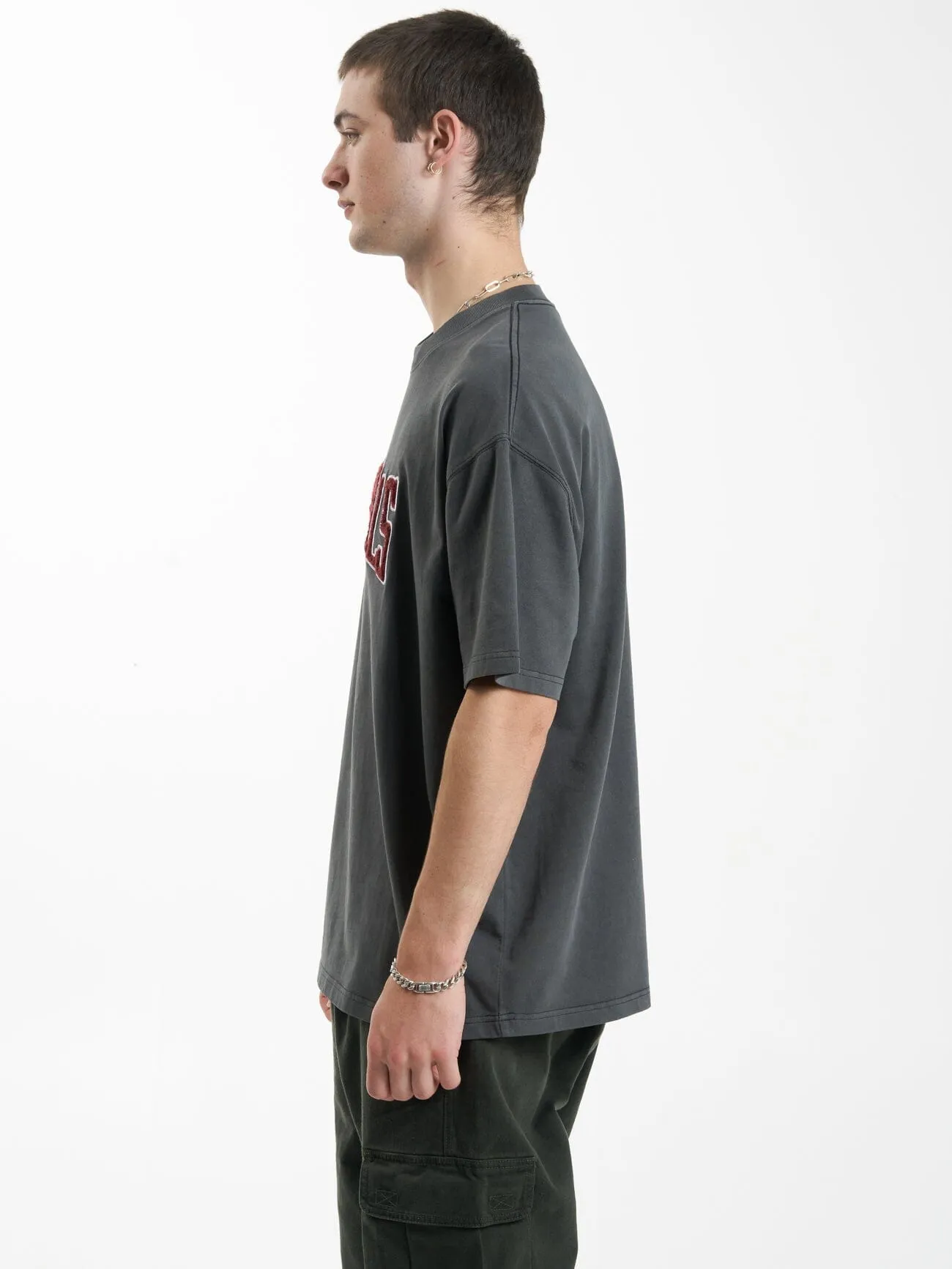Stand Firm Box Fit Oversize Tee - Merch Black sold by Thrills product image thumbnail 3