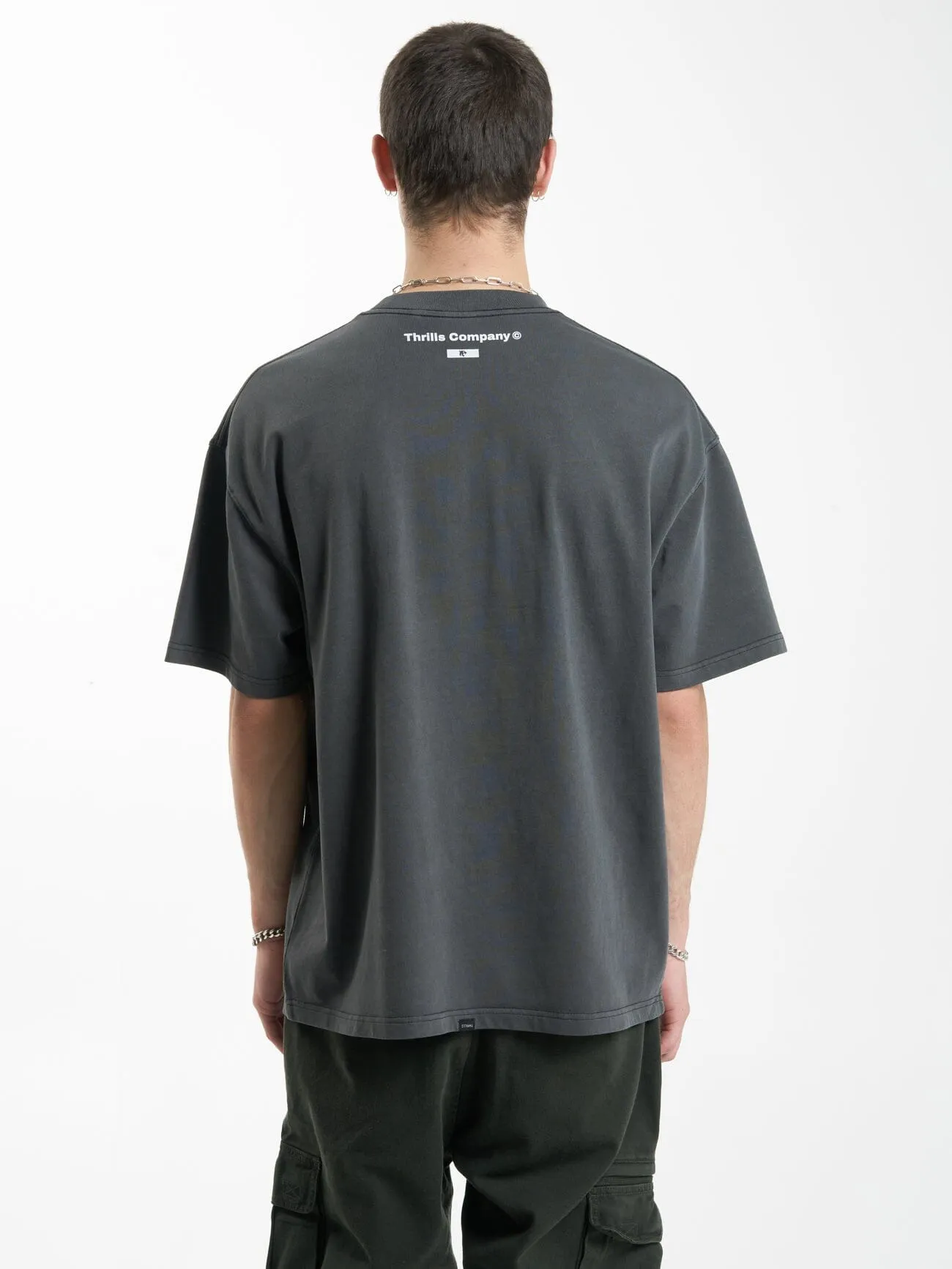 Stand Firm Box Fit Oversize Tee - Merch Black sold by Thrills product image thumbnail 2