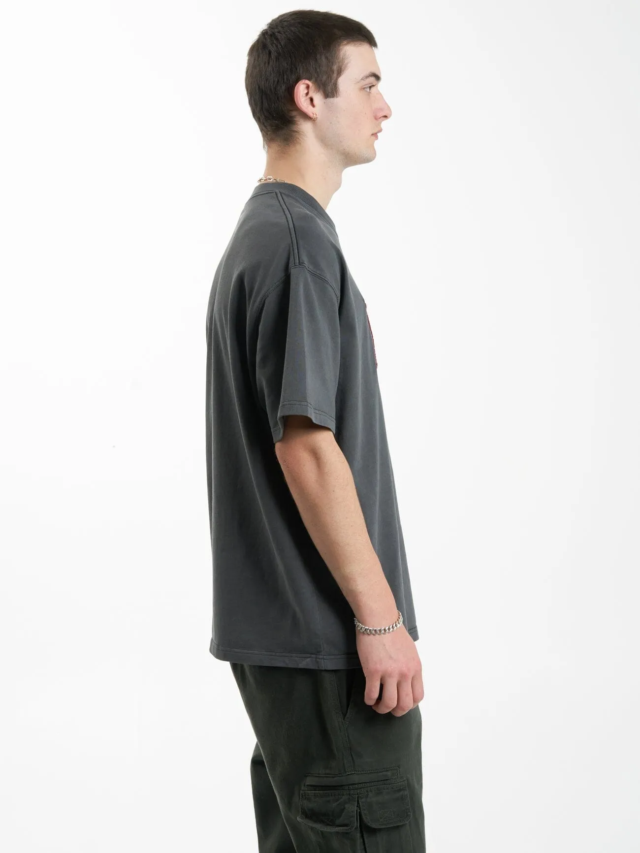 Stand Firm Box Fit Oversize Tee - Merch Black sold by Thrills product image thumbnail 4