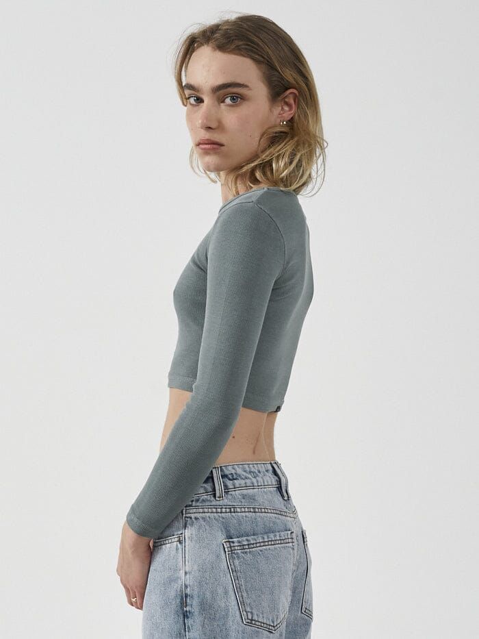 Thrills Golden Wings LS Baby Tee - Scrubs Green sold by Thrills product image thumbnail 5