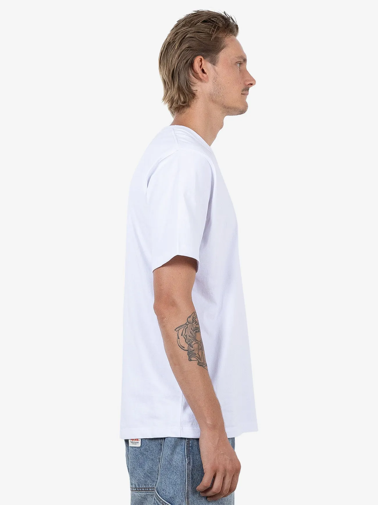 HYC Workmate Oversize Fit Tee - White sold by Thrills product image thumbnail 4