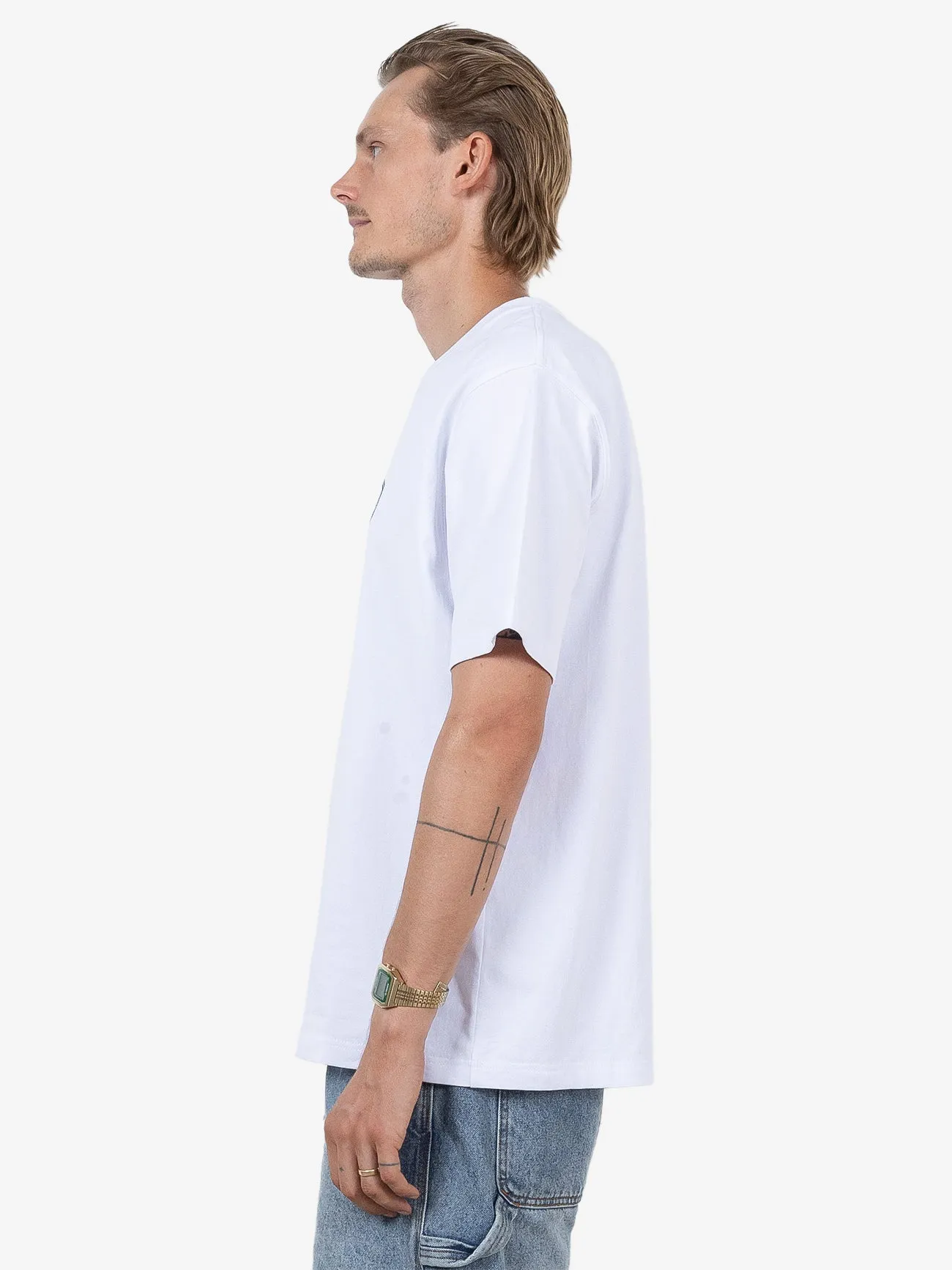 HYC Workmate Oversize Fit Tee - White sold by Thrills product image thumbnail 3