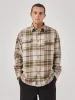 Coat Of Thrills Twill Flannel Shirt - Sandstone sold by Thrills