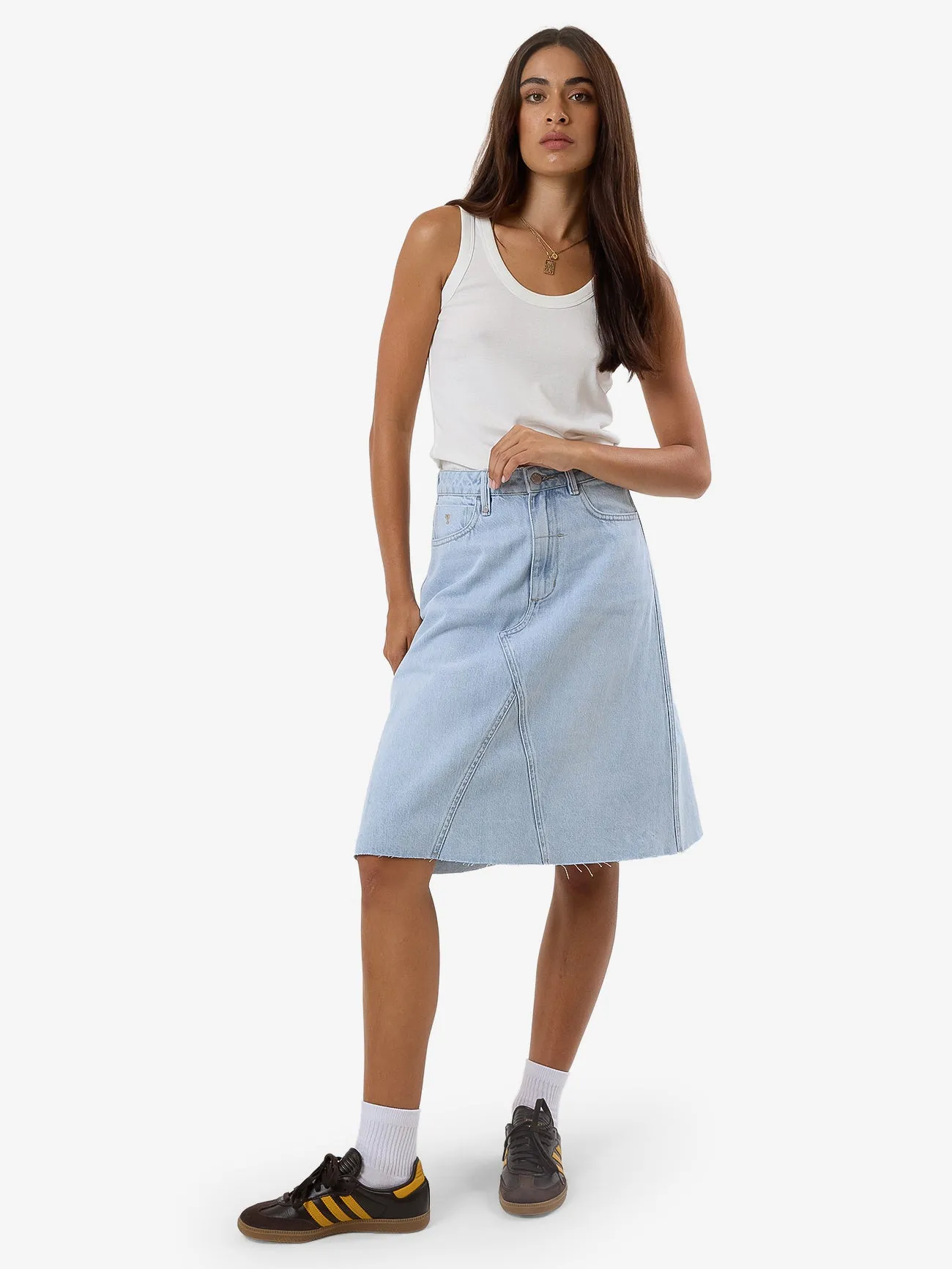Cooper Skirt - Light Ash Blue sold by Thrills