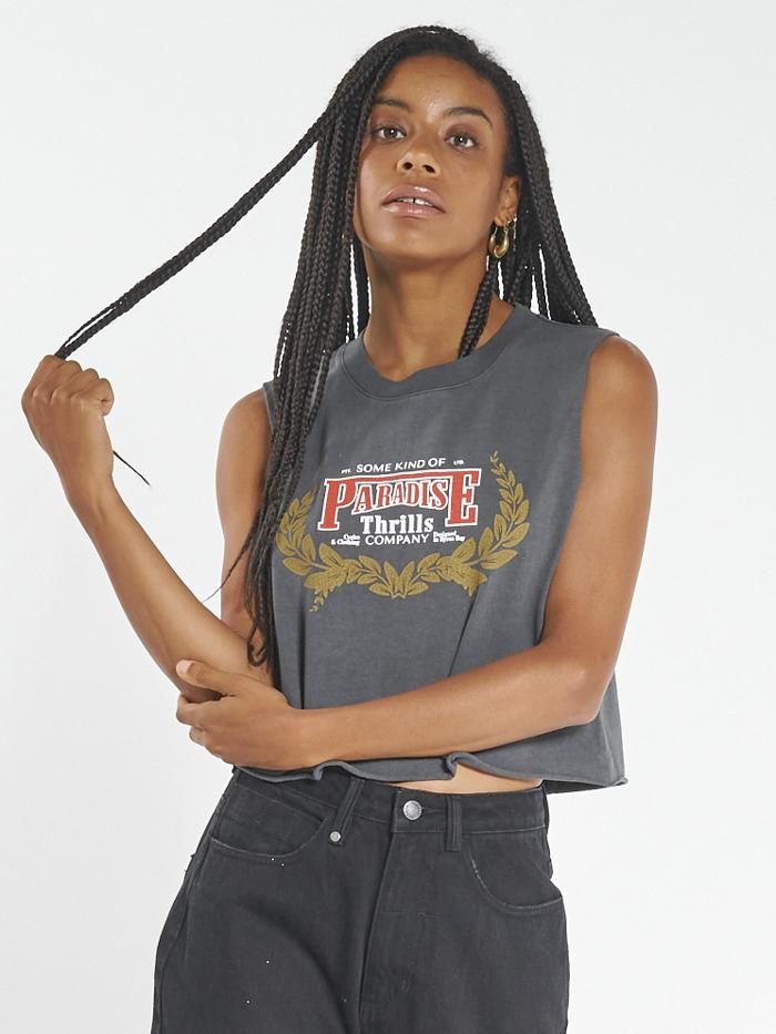 Speed Wreath Crop Muscle - Merch Black sold by Thrills