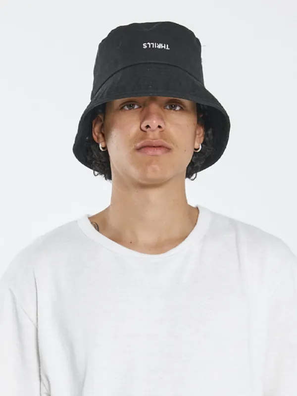 Minimal Thrills Bucket Hat - Washed Black sold by Thrills