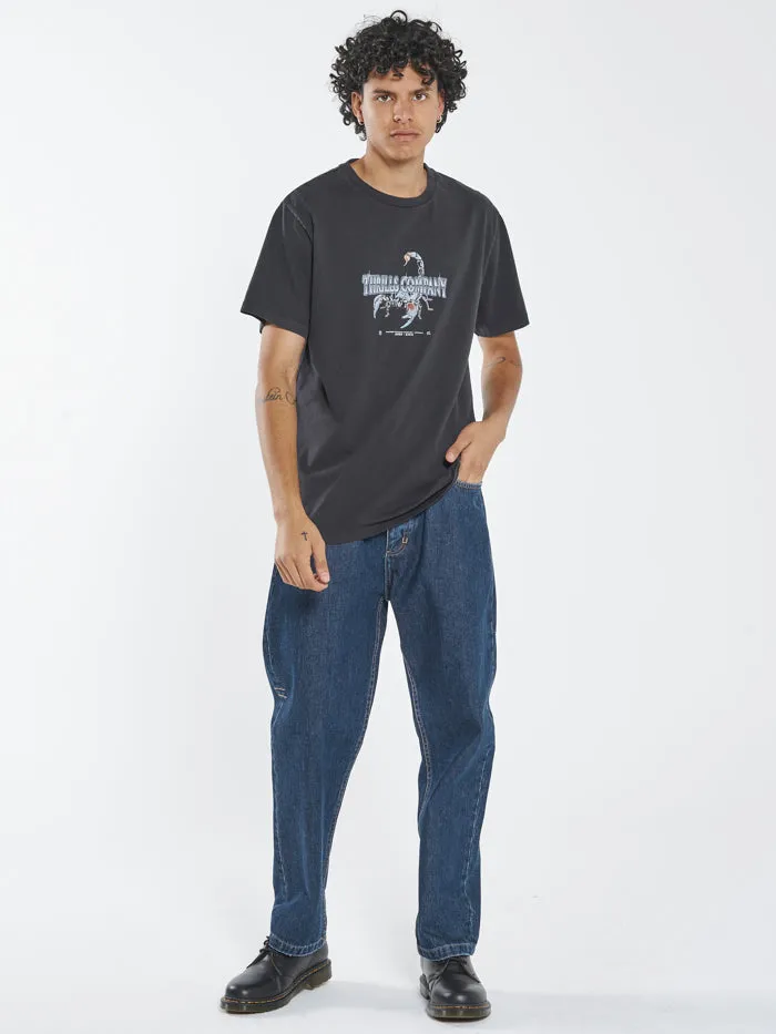 Chrome Scorpion Merch Fit Tee - Washed Black sold by Thrills product image thumbnail 5