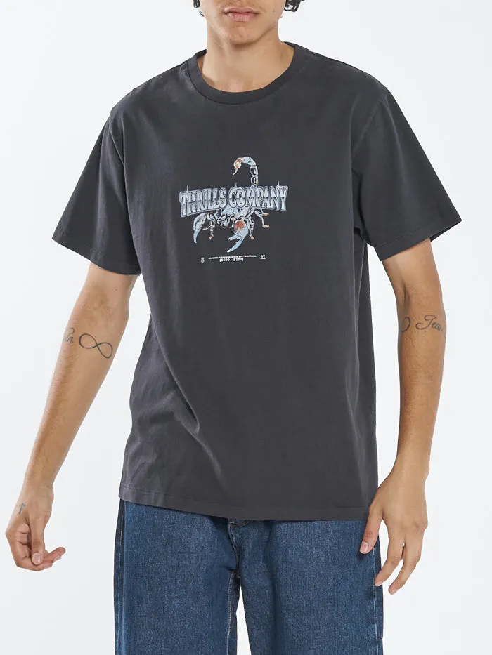 Chrome Scorpion Merch Fit Tee - Washed Black sold by Thrills product image thumbnail 3