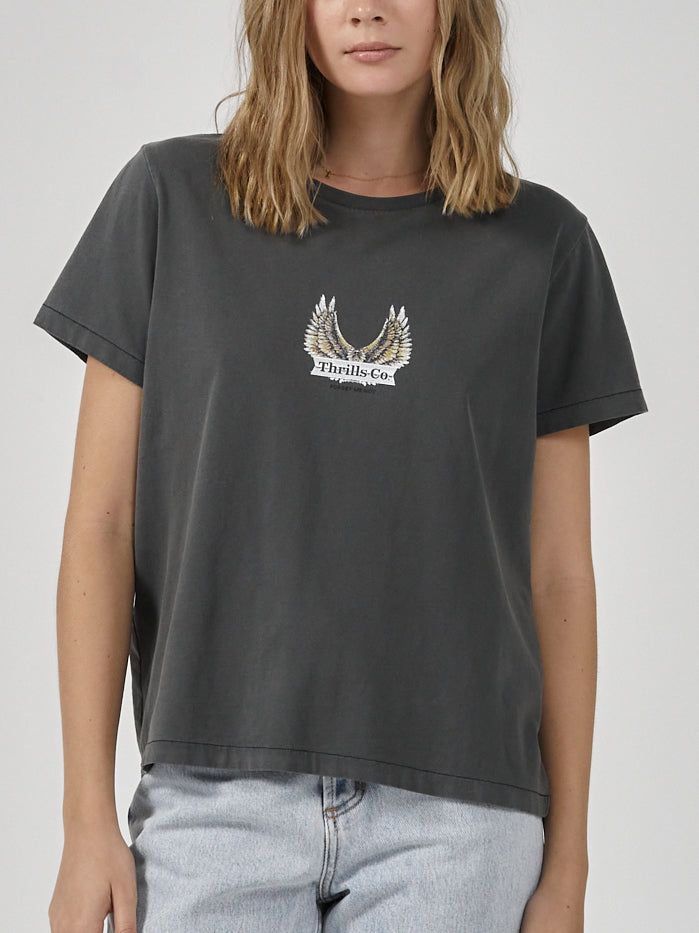 Wind Beneath Relax Fit Tee - Merch Black sold by Thrills product image thumbnail 5