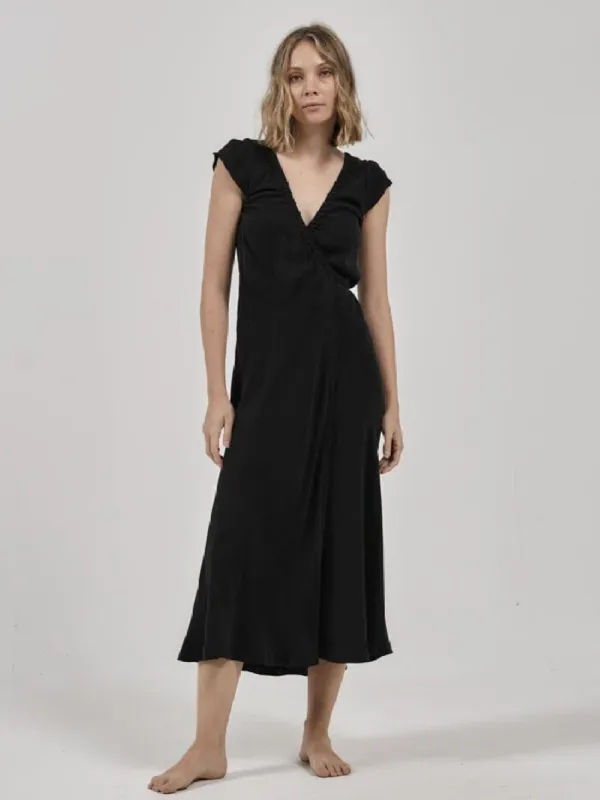 Indra Wrap Dress - Antique Black sold by Thrills