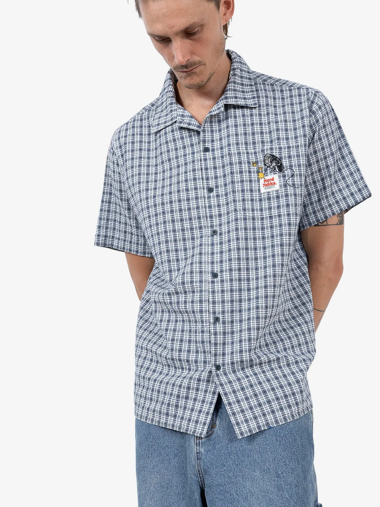 HYC Welded Short Sleeve Check Shirt - Yakka Petrol sold by Thrills product image thumbnail 4
