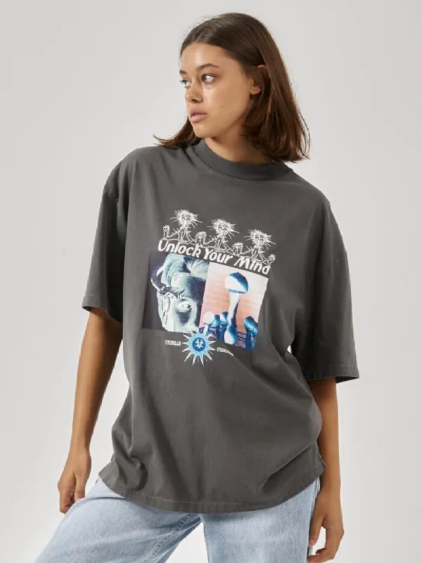 Unlock Your Mind Oversized Tee - Merch Black sold by Thrills